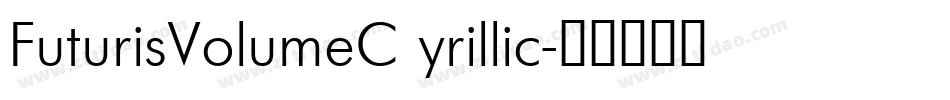 FuturisVolumeC yrillic字体转换